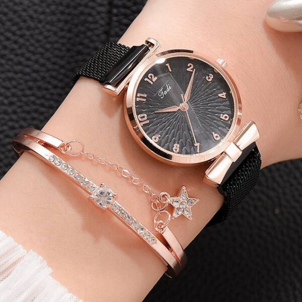 Luxury Women Bracelet Quartz Watches For Women Magnetic Watch Ladies Sports Dress Pink Dial Wrist Watch Clock Relogio Feminino - Image 5