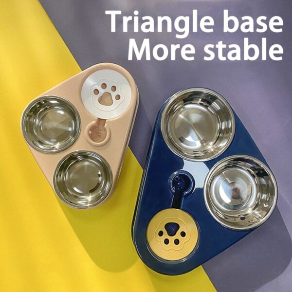 500ML Dog Bowl Cat Feeder Bowl With Dog Water Bottle Automatic Drinking Pet Bowl Cat Food Bowl Pet Stainless Steel Double 3 Bowl - Image 14