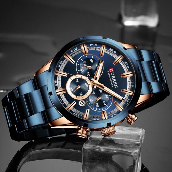 CURREN Men Watch Top Brand Luxury Sports Quartz Mens Watches Full Steel Waterproof Chronograph Wristwatch Men Relogio Masculino - Image 7