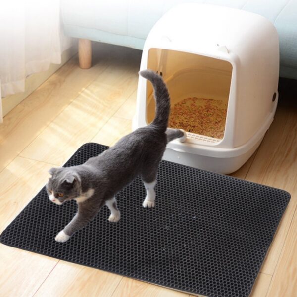 Pet Cat Litter Mat Waterproof EVA Double Layer Cat Litter Trapping Pet Litter Box Mat Clean Pad Products For Cats Accessories - Image 5