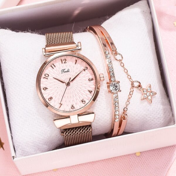 Luxury Women Bracelet Quartz Watches For Women Magnetic Watch Ladies Sports Dress Pink Dial Wrist Watch Clock Relogio Feminino - Image 16