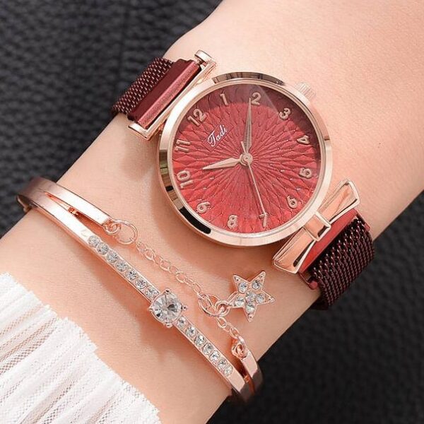 Luxury Women Bracelet Quartz Watches For Women Magnetic Watch Ladies Sports Dress Pink Dial Wrist Watch Clock Relogio Feminino - Image 19