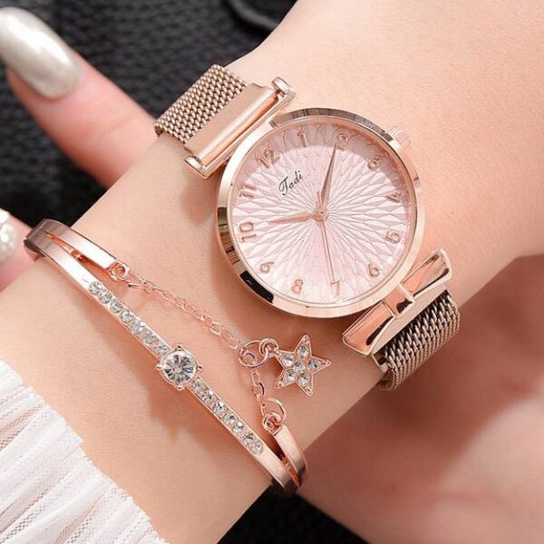 Luxury Women Bracelet Quartz Watches For Women Magnetic Watch Ladies Sports Dress Pink Dial Wrist Watch Clock Relogio Feminino - Image 20