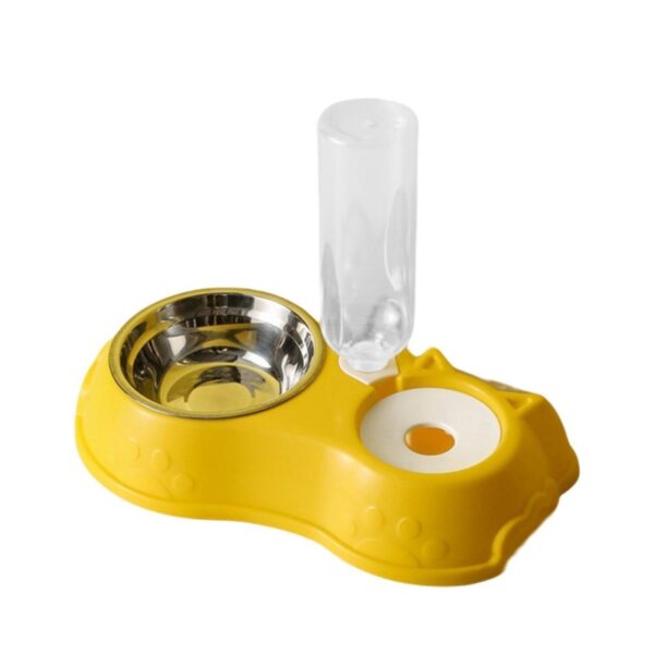 500ML Dog Bowl Cat Feeder Bowl With Dog Water Bottle Automatic Drinking Pet Bowl Cat Food Bowl Pet Stainless Steel Double 3 Bowl - Image 6