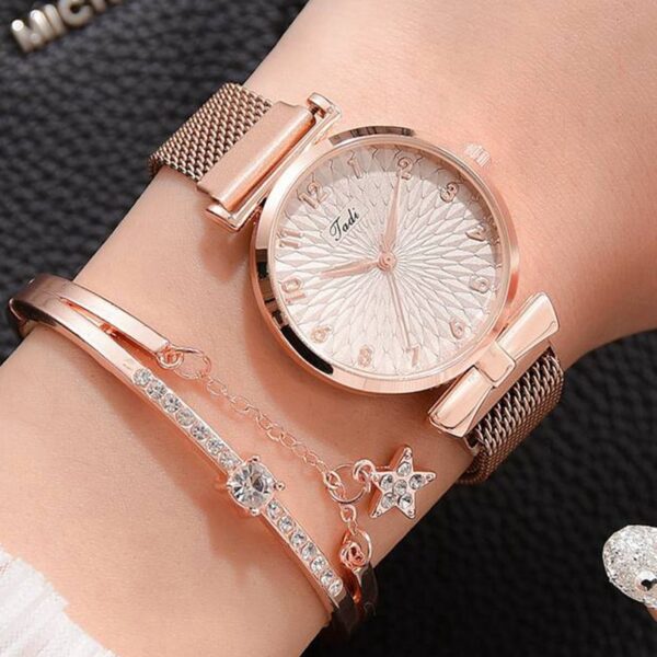 Luxury Women Bracelet Quartz Watches For Women Magnetic Watch Ladies Sports Dress Pink Dial Wrist Watch Clock Relogio Feminino - Image 15