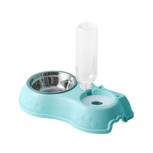 500ML Dog Bowl Cat Feeder Bowl With Dog Water Bottle Automatic Drinking Pet Bowl Cat Food Bowl Pet Stainless Steel Double 3 Bowl - Image 8