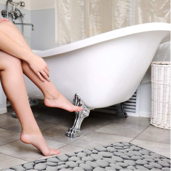 Cobblestone Embossed Bathroom Bath Mat Non-slip Carpets In Wash Basin Bathtub Side Floor Rug Shower Room Doormat Memory Foam Pad - Image 12