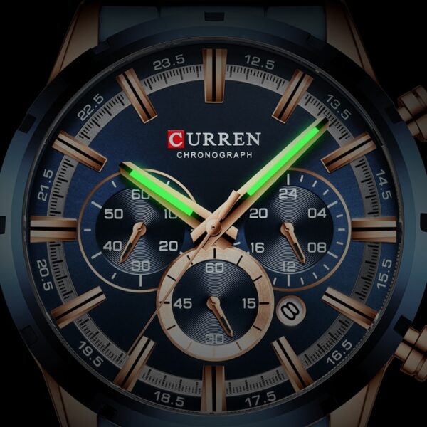 CURREN Men Watch Top Brand Luxury Sports Quartz Mens Watches Full Steel Waterproof Chronograph Wristwatch Men Relogio Masculino - Image 4