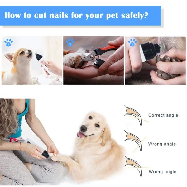 Electric Dog Nail Clippers for Dog Nail Grinders Rechargeable USB Charging Pet Quiet Cat Paws Nail Grooming Trimmer Tools - Image 9