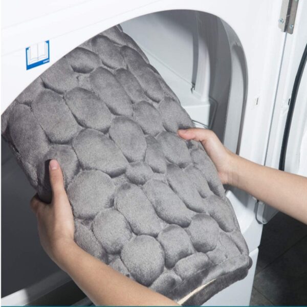 Cobblestone Embossed Bathroom Bath Mat Non-slip Carpets In Wash Basin Bathtub Side Floor Rug Shower Room Doormat Memory Foam Pad - Image 3