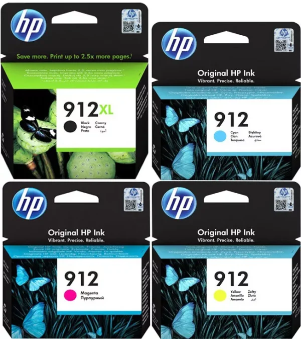 HP TINTEIRO 912XL PRETO, AMARELO, MAGENTA E AZUL