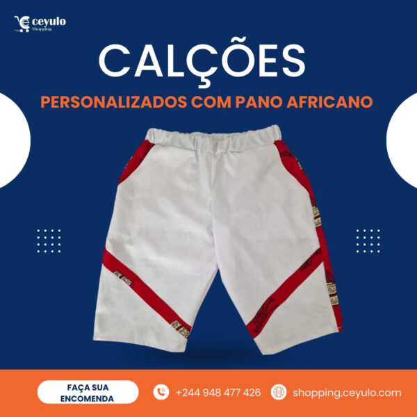 Calções Personalizados com Pano Africano - Image 2